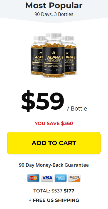 Alpha Surge price 3 bottle